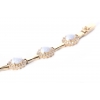 HANDMADE GOLD BRACELET WITH OPAL AND CRYSTAL ON