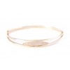 HANDMADE GOLD BANGLE WITH CRYSTALS STONES ON