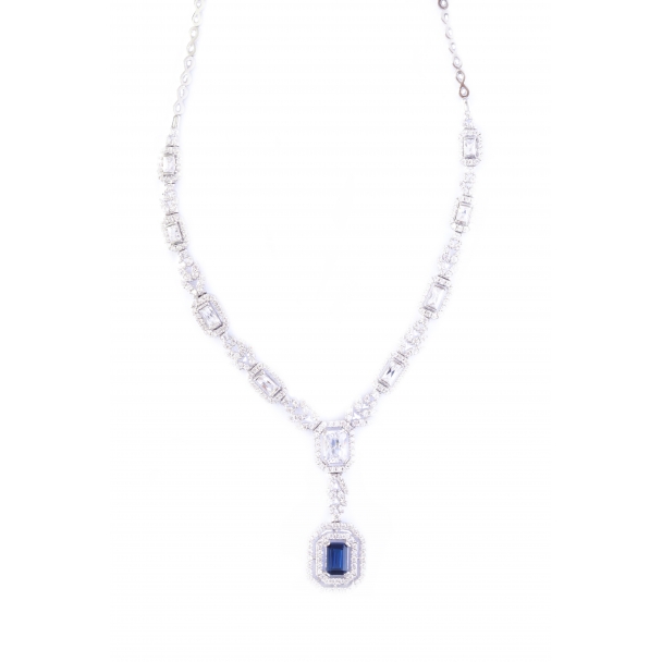 SAPPHIRE STONE GOLD NECKLACE