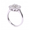 BAGET AND ROUND CUT DIAMOND RING