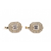 GOLD EARRING WITH CRYSTAL STONES
